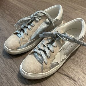 metallic sneakers